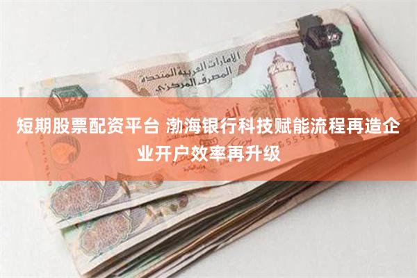 短期股票配资平台 渤海银行科技赋能流程再造企业开户效率再升级